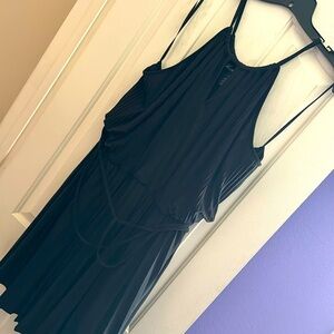 Black scrappy, keyhole, pleaded dress 26/28 Lane Bryant